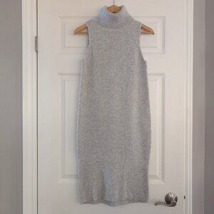 RW&CO turtleneck sweater dress sleeveless grey size XXS